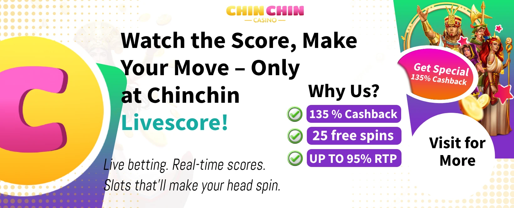 Play Fast. Win Big. Only with Chinchin on 10Bet!